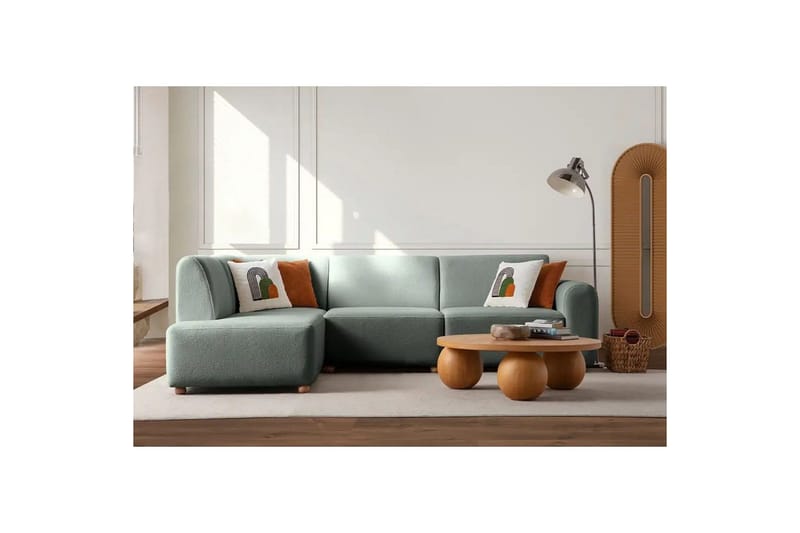 Rynvar Soffa med Schäslong 4-sits - Grön - Möbler - Vardagsrum - Soffor - Modulsoffor - Komplett modulsoffa