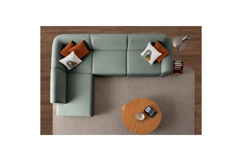 Rynvar Soffa med Schäslong 4-sits - Grön - Möbler - Vardagsrum - Soffor - Divansoffa & schäslong