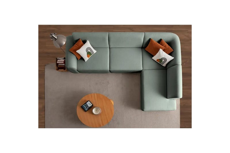 Rynvar Soffa med Schäslong 4-sits - Grön - Möbler - Vardagsrum - Soffor - Divansoffa & schäslong