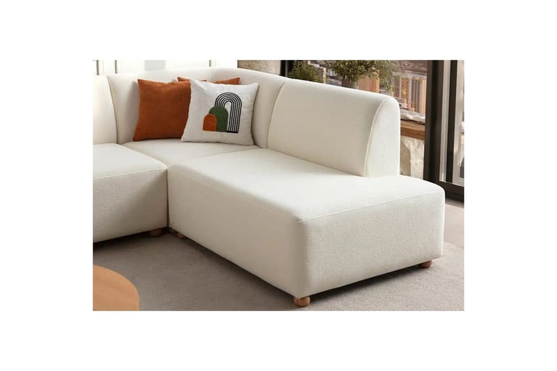 Rynvar Soffa med Schäslong 4-sits - Vit - Möbler - Vardagsrum - Soffor - Modulsoffor - Komplett modulsoffa