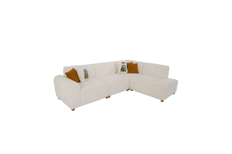 Rynvar Soffa med Schäslong 4-sits - Vit - Möbler - Vardagsrum - Soffor - Modulsoffor - Komplett modulsoffa