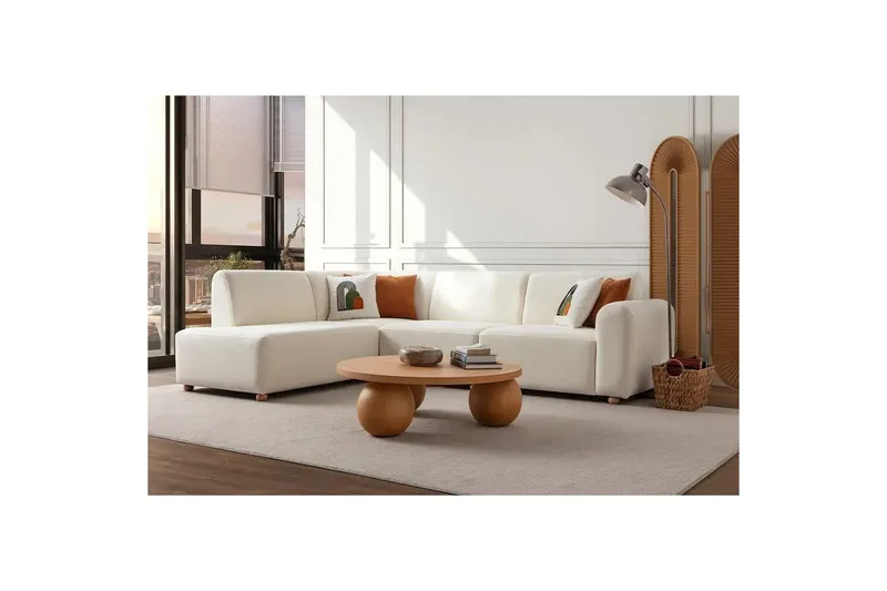 Rynvar Soffa med Schäslong 4-sits - Vit - Möbler - Vardagsrum - Soffor - Modulsoffor - Komplett modulsoffa