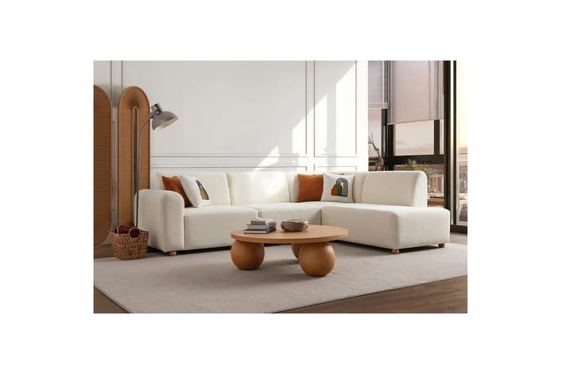 Rynvar Soffa med Schäslong 4-sits - Vit - Möbler - Vardagsrum - Soffor - Divansoffa & schäslong