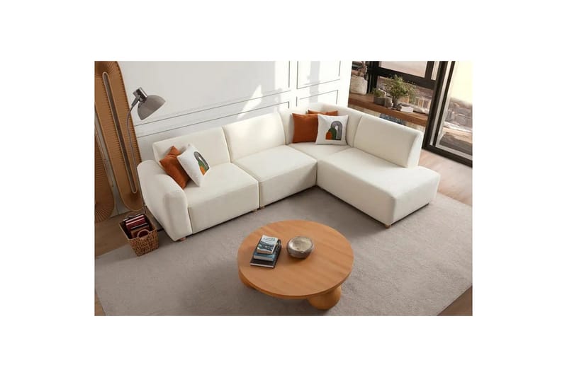 Rynvar Soffa med Schäslong 4-sits - Vit - Möbler - Vardagsrum - Soffor - Divansoffa & schäslong