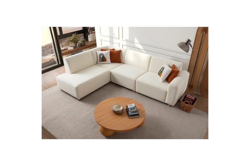 Rynvar Soffa med Schäslong 4-sits - Vit - Möbler - Vardagsrum - Soffor - Divansoffa & schäslong