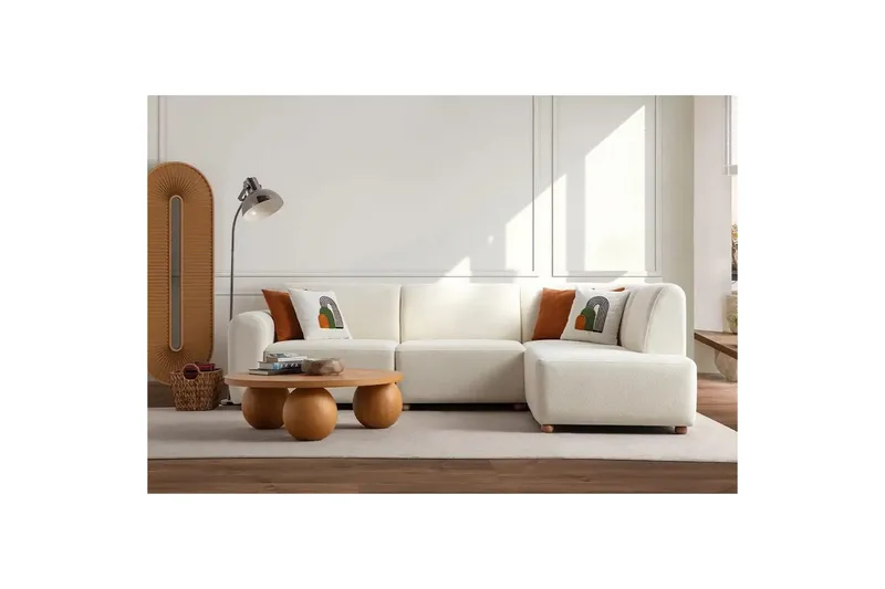 Rynvar Soffa med Schäslong 4-sits - Vit - Möbler - Vardagsrum - Soffor - Modulsoffor - Komplett modulsoffa