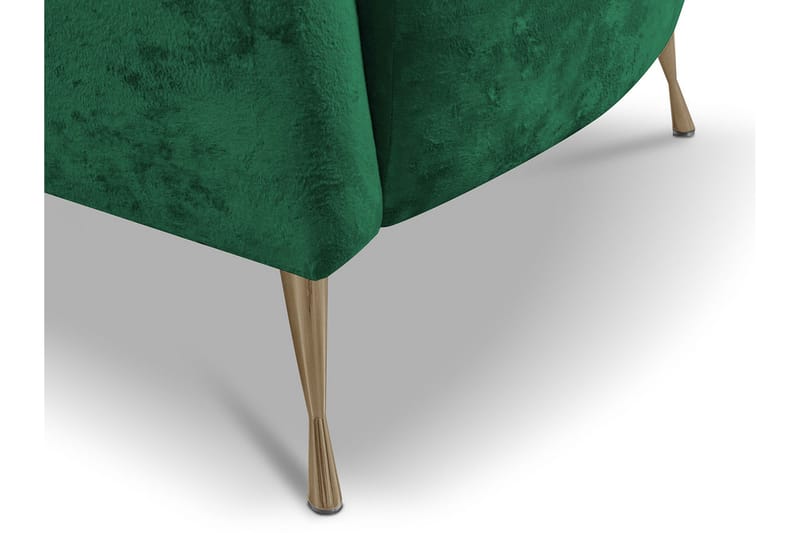 Adrial 2-sits Soffa - Sammet/Vit/Guld - Möbler - Vardagsrum - Soffor - Sammetssoffor