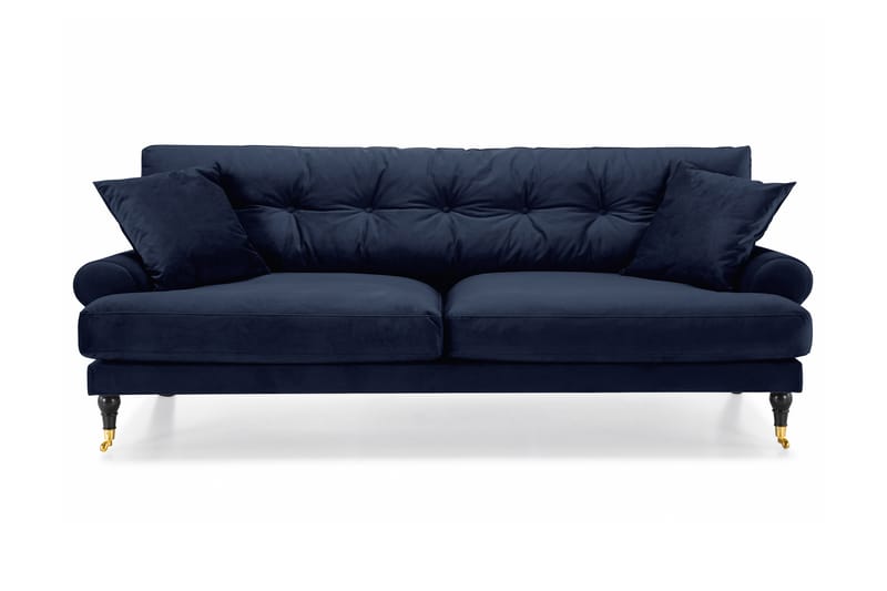 Andrew 3-sits Sammetssoffa - Blå - Möbler - Vardagsrum - Soffor - Howardsoffor