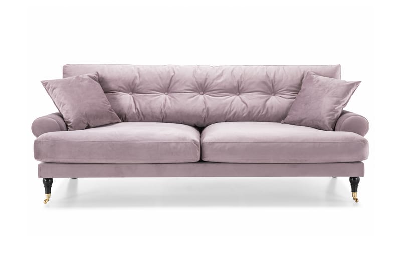 Andrew 3-sits Sammetssoffa - Lila - Möbler - Vardagsrum - Soffor - Howardsoffor