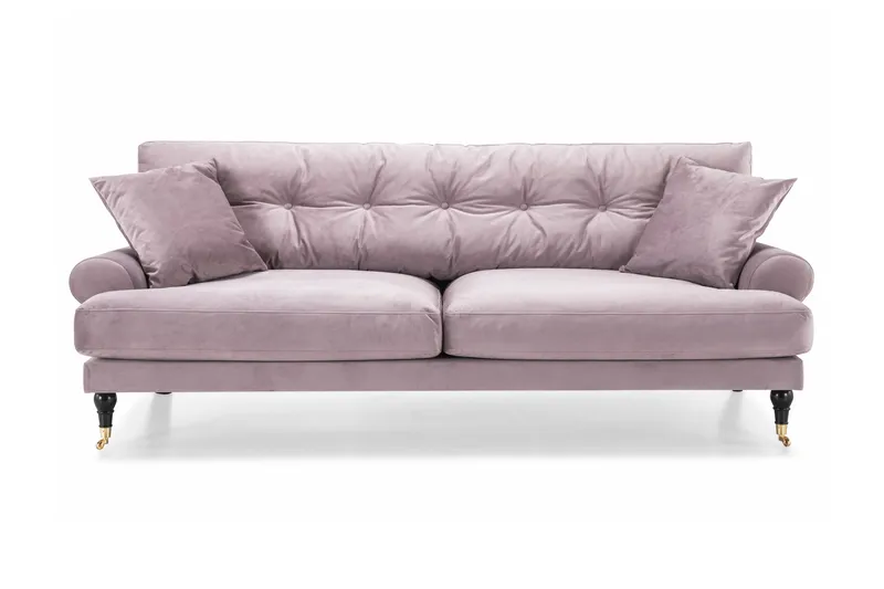 Andrew 3-sits Sammetssoffa - Lila - Möbler - Vardagsrum - Soffor - Howardsoffor