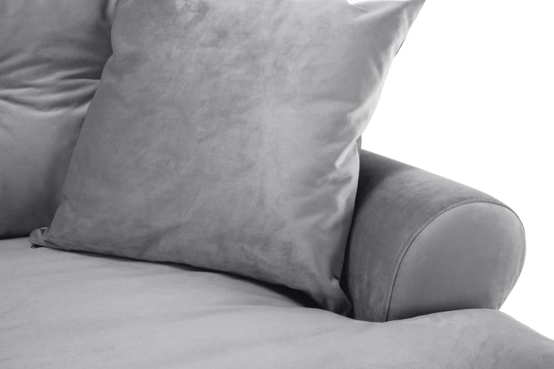 Andrew 3-sits Sammetssoffa - Ljusgrå - Möbler - Vardagsrum - Soffor - Howardsoffor