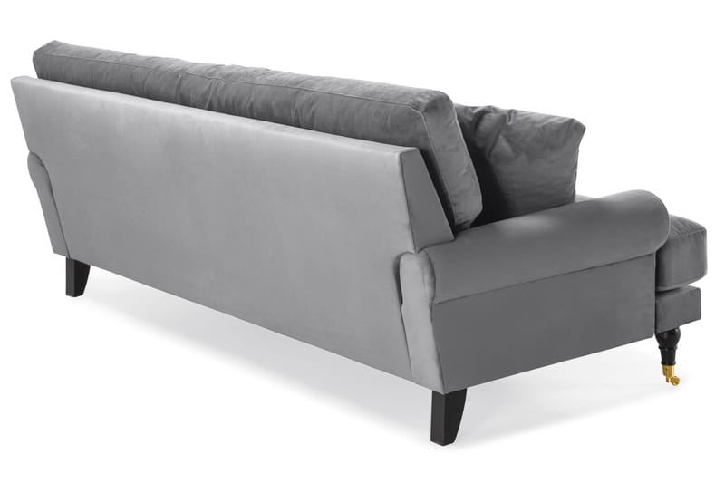 Andrew 3-sits Sammetssoffa - Ljusgrå - Möbler - Vardagsrum - Soffor - Howardsoffor