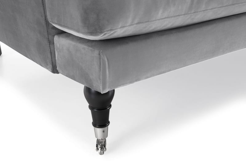 Andrew 3-sits Sammetssoffa - Ljusgrå - Möbler - Vardagsrum - Soffor - Howardsoffor