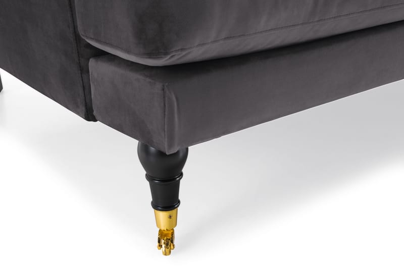 Andrew 3-sits Sammetssoffa - Mörkgrå - Möbler - Vardagsrum - Soffor - Howardsoffor