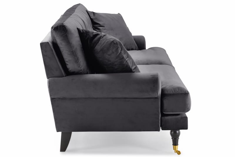 Andrew 3-sits Sammetssoffa - Mörkgrå - Möbler - Vardagsrum - Soffor - Howardsoffor