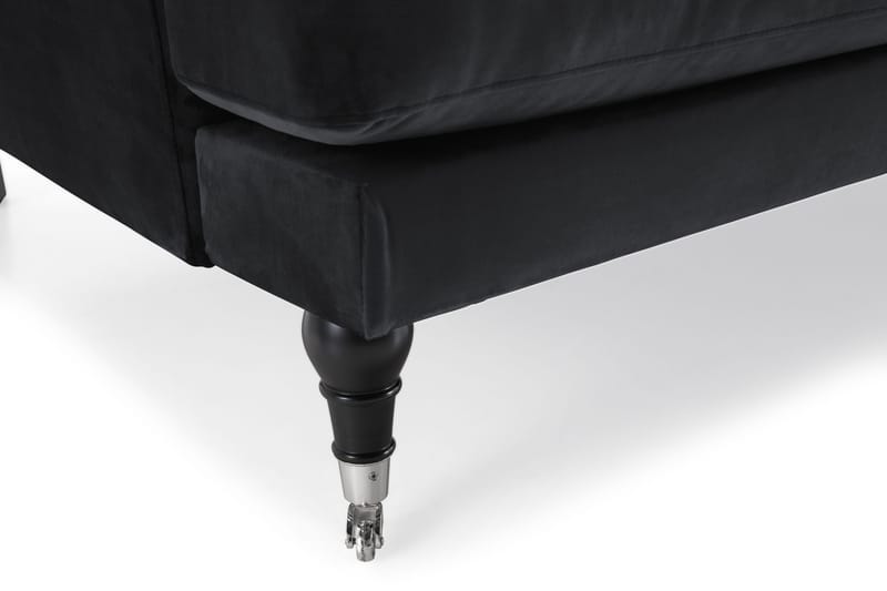 Andrew 3-sits Sammetssoffa - Svart - Möbler - Vardagsrum - Soffor - Howardsoffor