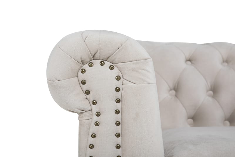 CHESTERFIELD LUX Sammetssoffa 3-sits Beige - Möbler - Vardagsrum - Soffor - Sammetssoffor