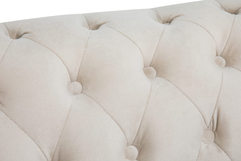 CHESTERFIELD LUX Sammetssoffa 3-sits Beige - Möbler - Vardagsrum - Soffor - Sammetssoffor