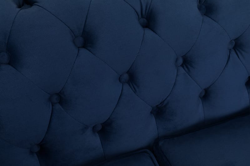 CHESTERFIELD LUX Sammetssoffa 3-sits Petrolblå - Möbler - Vardagsrum - Soffor - Sammetssoffor