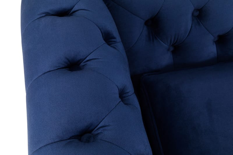 CHESTERFIELD LUX Sammetssoffa 3-sits Petrolblå - Möbler - Vardagsrum - Soffor - Sammetssoffor