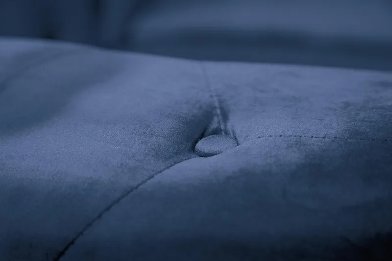 Chesterfield Lyx 3-sits Sammetssoffa - Djup soffa - Blå - Möbler - Vardagsrum - Soffor - Sammetssoffor