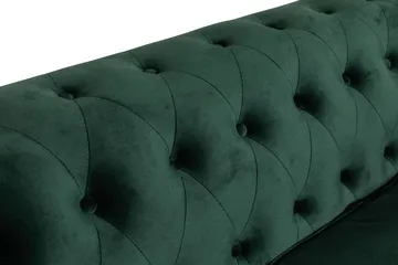 Chesterfield Lyx 3 sits Sammetssoffa - Djup soffa - Grön - Möbler - Vardagsrum - Soffor - Sammetssoffor