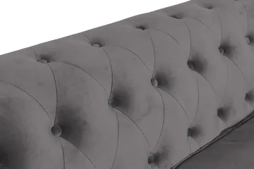 Chesterfield Lyx 3 sits Sammetssoffa - Djup soffa - Mörkgrå - Möbler - Vardagsrum - Soffor - 3-sits soffor