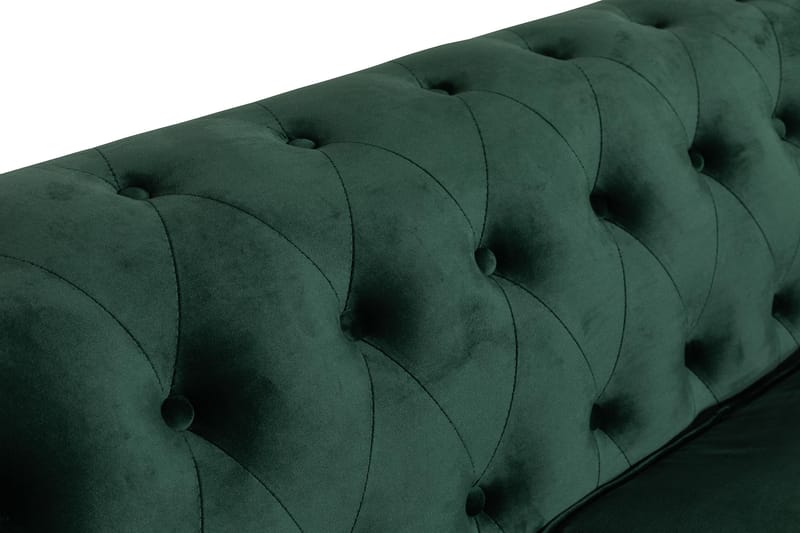 Chesterfield Lyx 3 sits Sammetssoffa - Djup soffa - Mörkgrön / Grön - Möbler - Vardagsrum - Soffor - Sammetssoffor