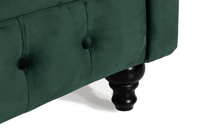 Chesterfield Lyx 3 sits Sammetssoffa - Djup soffa - Mörkgrön / Grön - Möbler - Vardagsrum - Soffor - Sammetssoffor