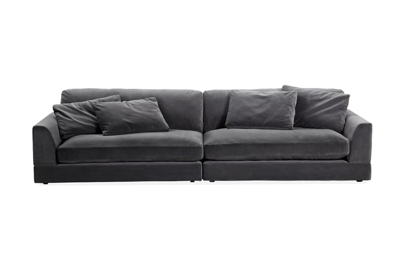 CUBELLES 4-sits Soffa Grå - 4-sits soffor - Sammetssoffor