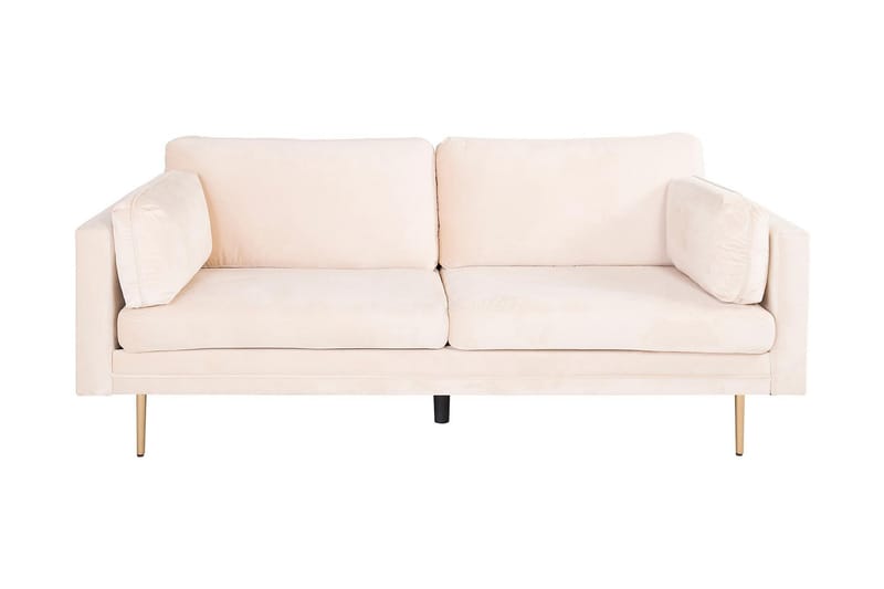 FRANSOR Sammetsoffa 3-sits Creme - 3-sits soffor - Sammetssoffor