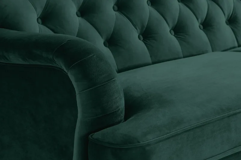 Howard Riviera 3-sits Sammetssoffa - Grön - Möbler - Vardagsrum - Soffor - Sammetssoffor