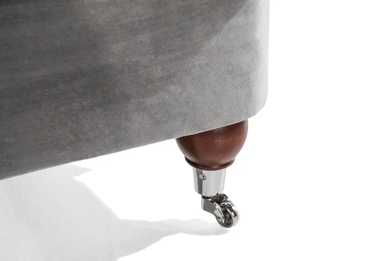 Howard Riviera 3-sits Sammetssoffa - Ljusgrå - Möbler - Vardagsrum - Soffor - Sammetssoffor