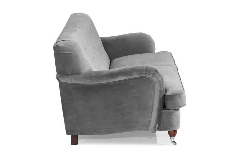 Howard Riviera 3-sits Sammetssoffa - Ljusgrå - Möbler - Vardagsrum - Soffor - Sammetssoffor