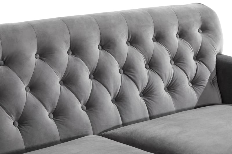 Howard Riviera 3-sits Sammetssoffa - Ljusgrå - Möbler - Vardagsrum - Soffor - Sammetssoffor