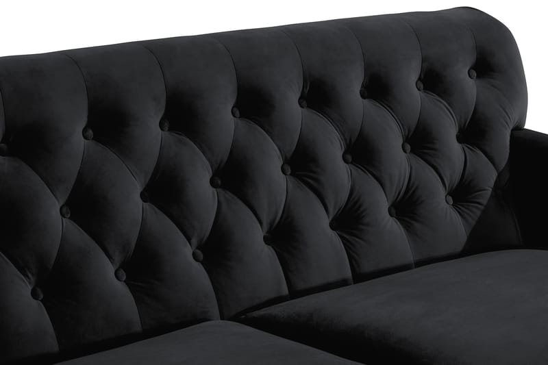 Howard Riviera 3-sits Sammetssoffa - Svart - Möbler - Vardagsrum - Soffor - Sammetssoffor