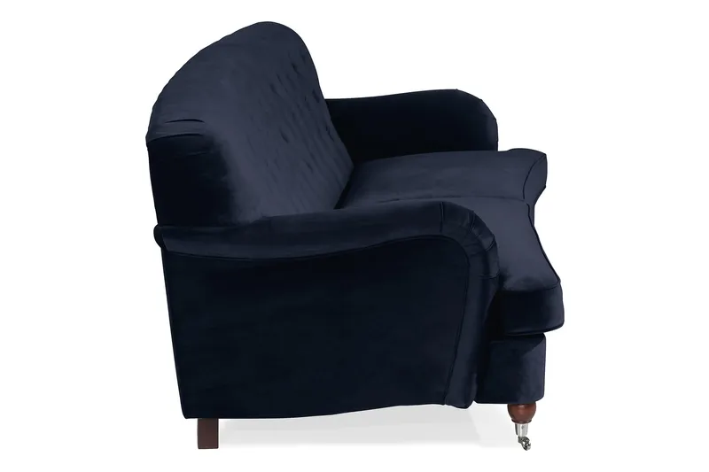 Howard Riviera 3-sits Svängd Sammetssoffa - Blå - Möbler - Vardagsrum - Soffor - Sammetssoffor