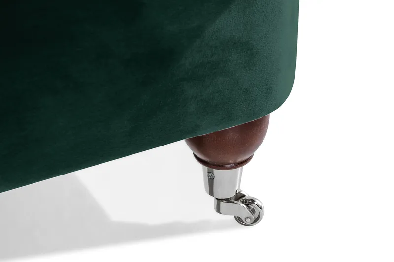 Howard Riviera 3-sits Svängd Sammetssoffa - Grön - Möbler - Vardagsrum - Soffor - Sammetssoffor