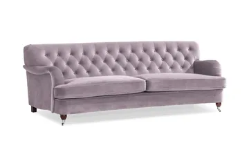 Howard Riviera 3-sits Svängd Sammetssoffa - Lila - Möbler - Vardagsrum - Soffor - Sammetssoffor