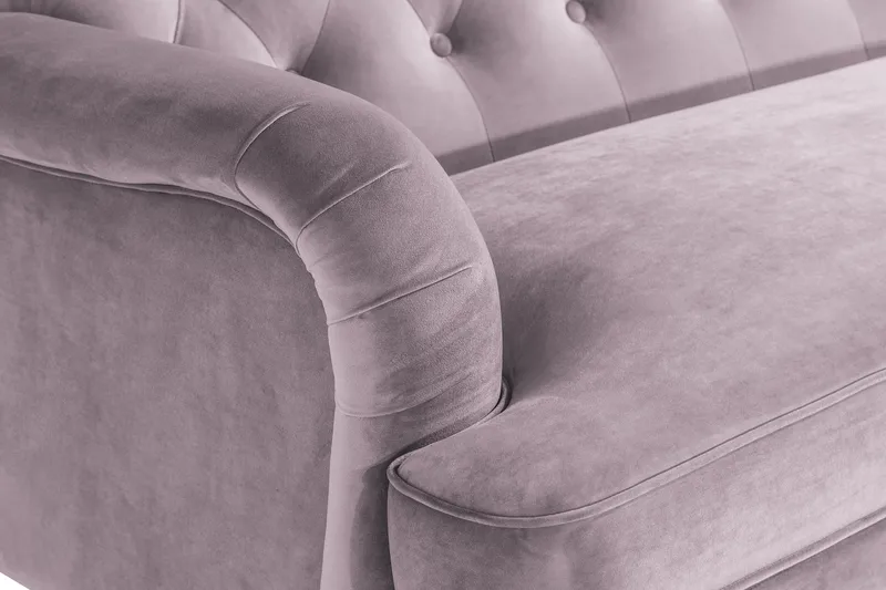 Howard Riviera 3-sits Svängd Sammetssoffa - Lila - Möbler - Vardagsrum - Soffor - Sammetssoffor