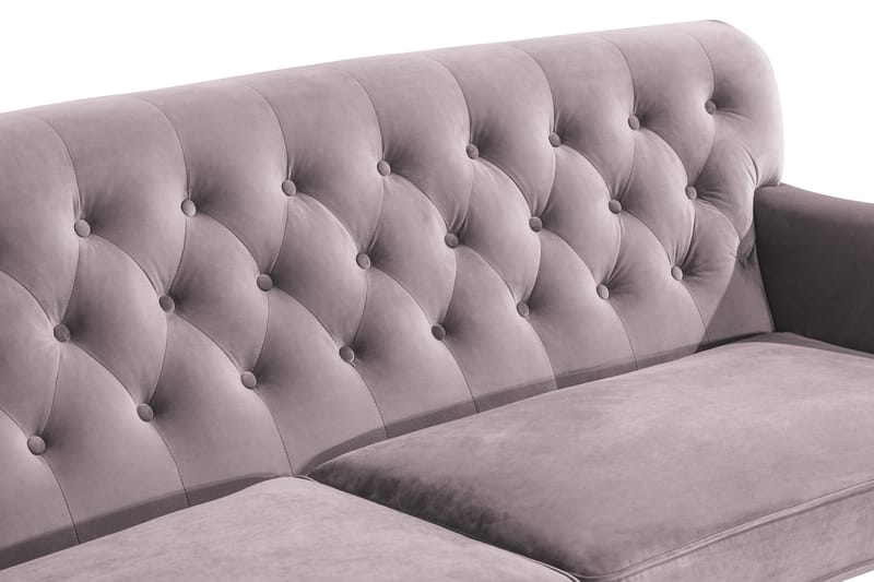 Howard Riviera 3-sits Svängd Sammetssoffa - Lila - Möbler - Vardagsrum - Soffor - Sammetssoffor