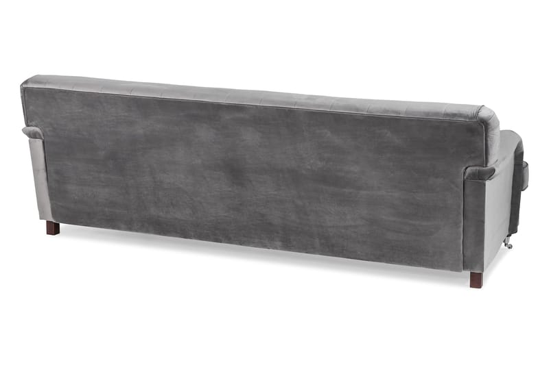 Howard Riviera 3-sits Svängd Sammetssoffa - Ljusgrå - Möbler - Vardagsrum - Soffor - Sammetssoffor