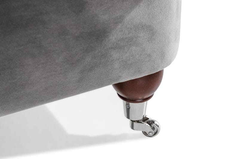 Howard Riviera 3-sits Svängd Sammetssoffa - Ljusgrå - Möbler - Vardagsrum - Soffor - Sammetssoffor