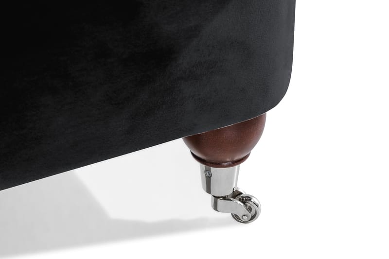 Howard Riviera 3-sits Svängd Sammetssoffa - Svart - Möbler - Vardagsrum - Soffor - Sammetssoffor