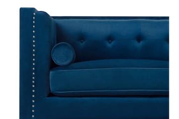 Llawhaden Rektangulär Chesterfield Sammetssoffa 211 cm - Blå - Möbler - Vardagsrum - Soffor - Sammetssoffor