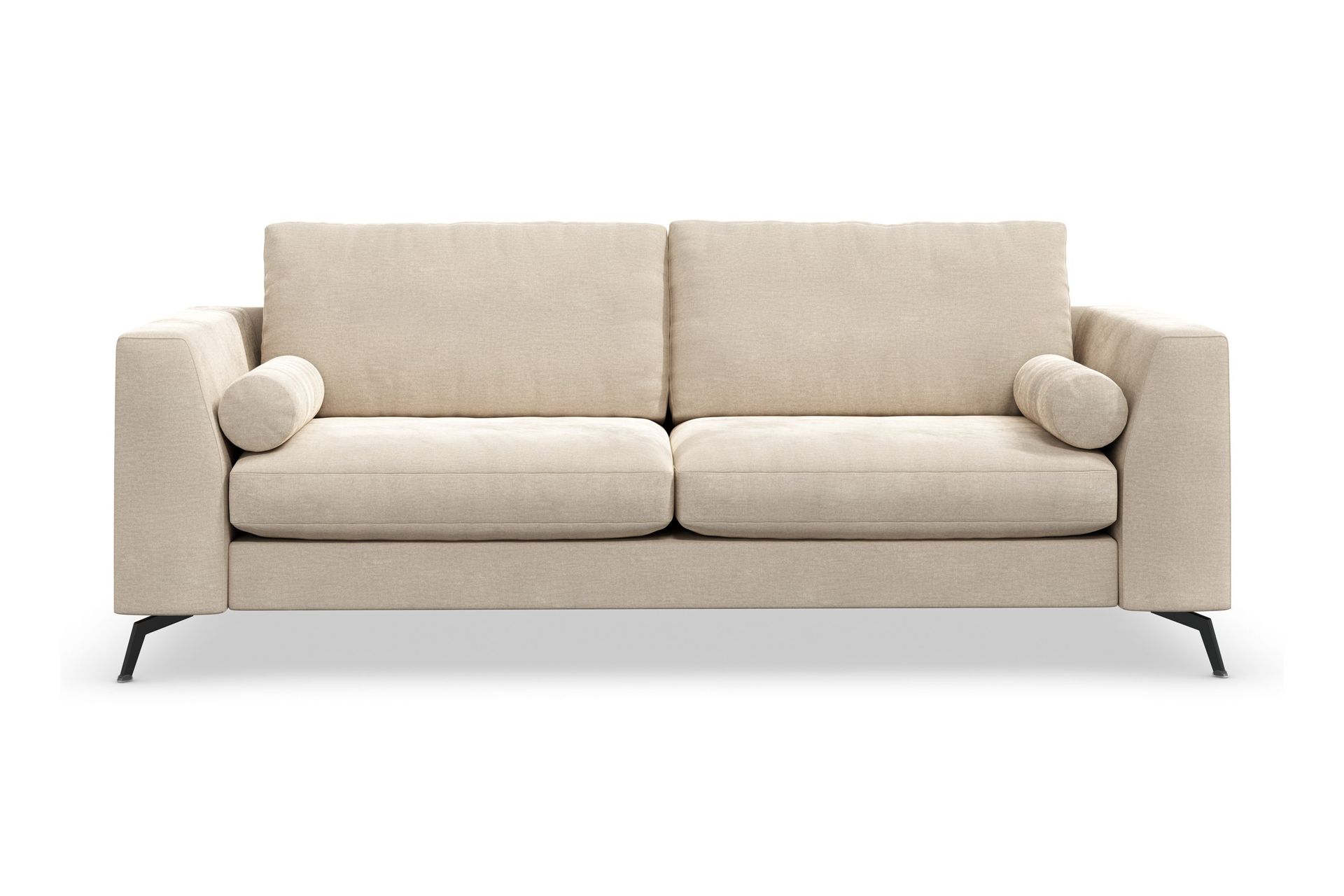 ocean lyx 3-sits sammetssoffa - beige