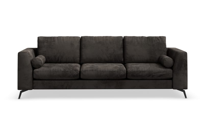 Ocean Lyx 3-sits Sammetssoffa - Mörkgrå - Möbler - Vardagsrum - Soffor - Sammetssoffor