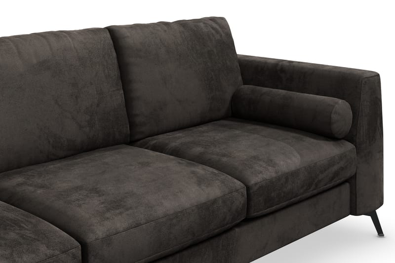 Ocean Lyx 3-sits Sammetssoffa - Mörkgrå - Möbler - Vardagsrum - Soffor - Sammetssoffor