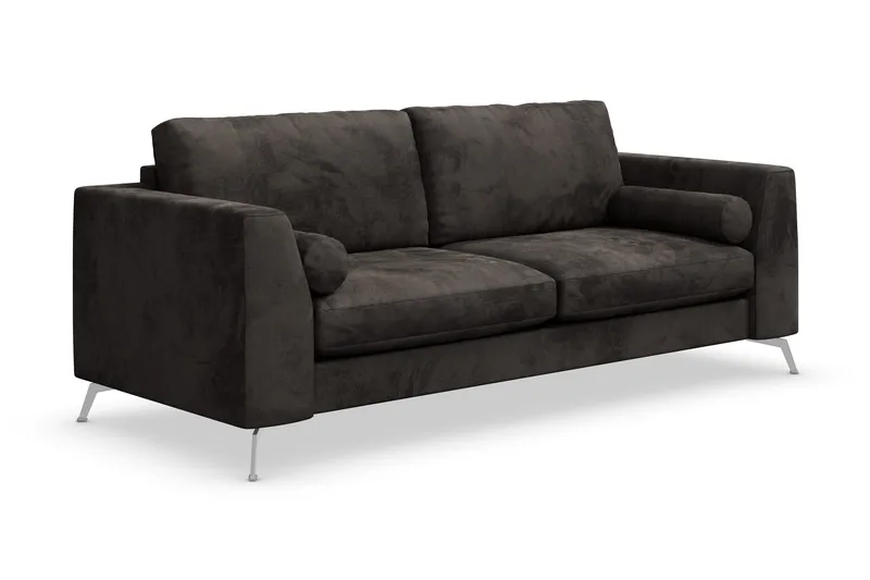 Ocean Lyx 3-sits Soffa - Mörkgrå/Sammet - Möbler - Vardagsrum - Soffor - 2-sits soffor