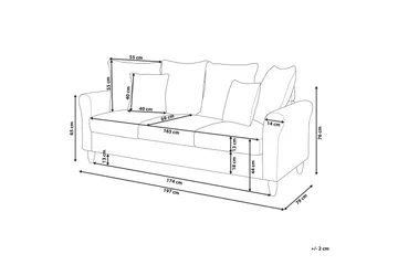 Paretti Soffa Sammet - Grön - Möbler - Vardagsrum - Soffor - 3-sits soffor